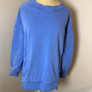 Free People Movement Vintage Blue Sweatshirt Sz XS